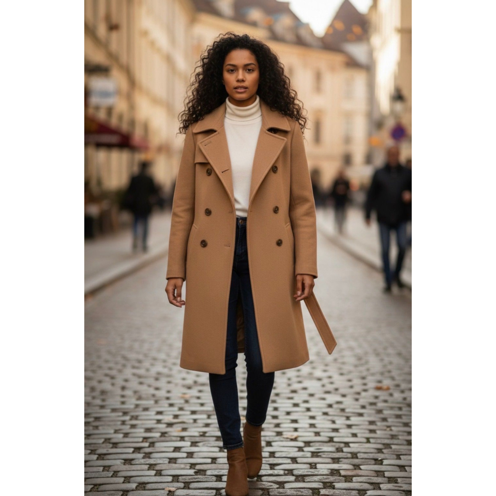 Stadium Cloth by Nello Gori Italian Wool Coat | 18in PTP med $348 retail Size 6